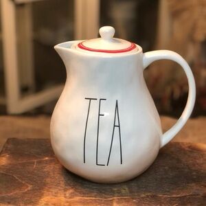 NWT Retired 2017 Rae Dunn Red Line Boutique Tea Pot Discontinued
